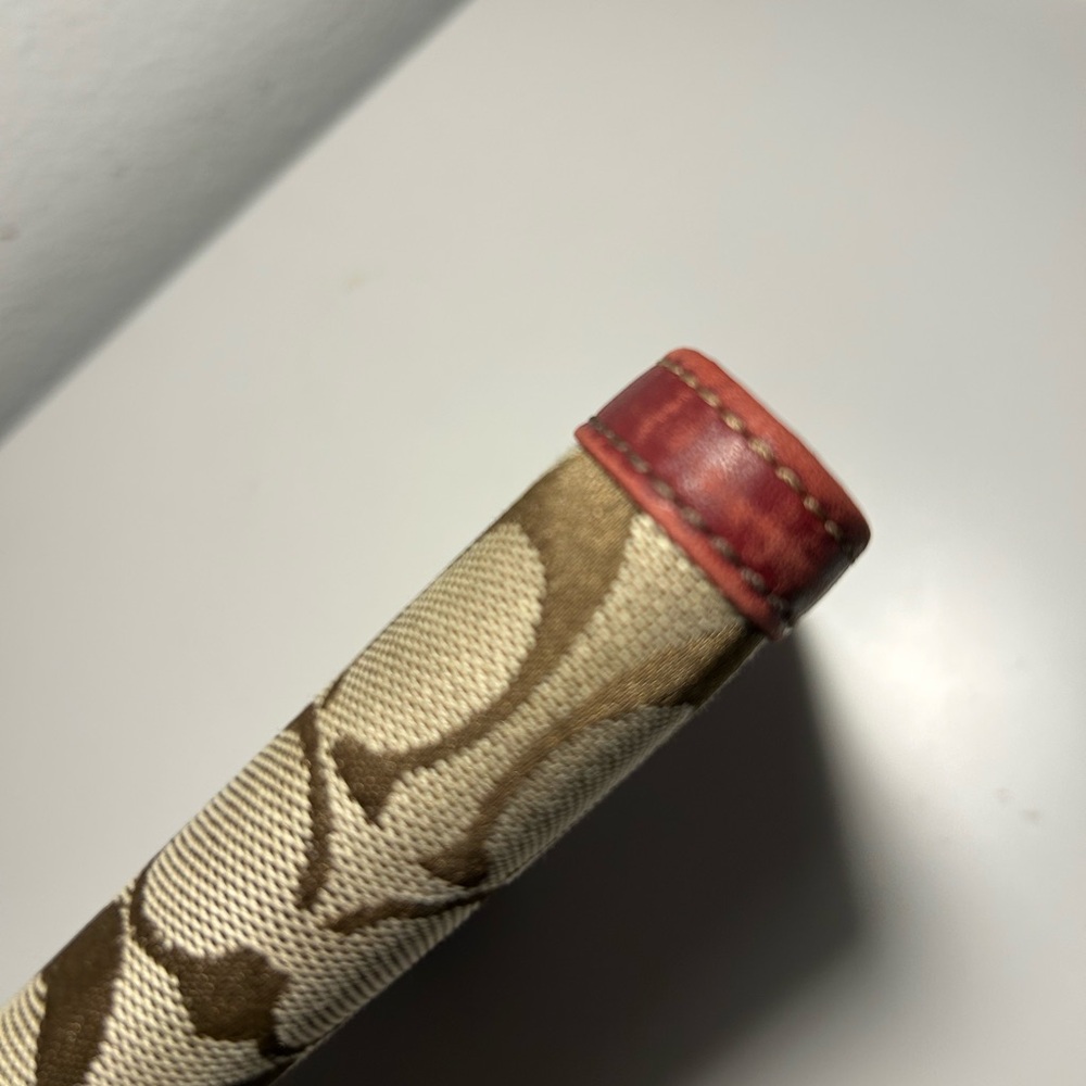 RARE Coach Brown and Maroon Canvas Notebook Cover - Picture 4 of 10